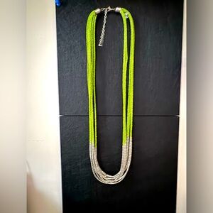 Long beaded necklace…